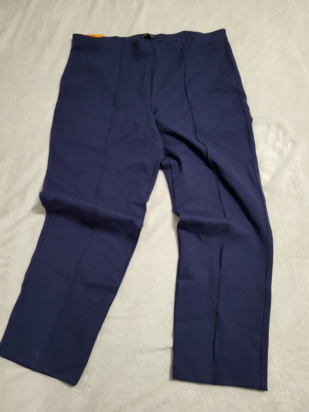 NWT Banana Republic Tailored Ponte Pull On Front Seem Pants Navy Blue XXL